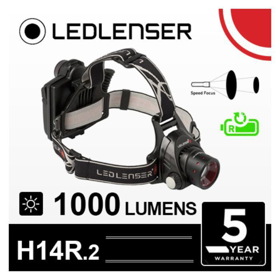 LED LENSER naglavna svetilka H14R.2 7299-R LI-ON