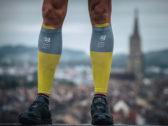 Picture of COMPRESSPORT nogavčki SU00002B 607 R2V2 lime grey