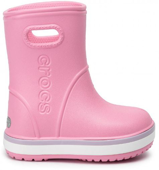 CROCS CROCBAND RAIN BOOT K 205827 Pink Lemonade/Lavender