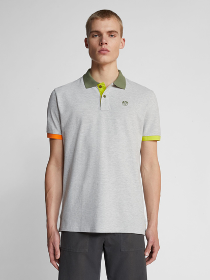 Picture of NORTH SAILS m polo majica 692356 0926 COLOUR-BLOCK POLO SHIRT grey melange