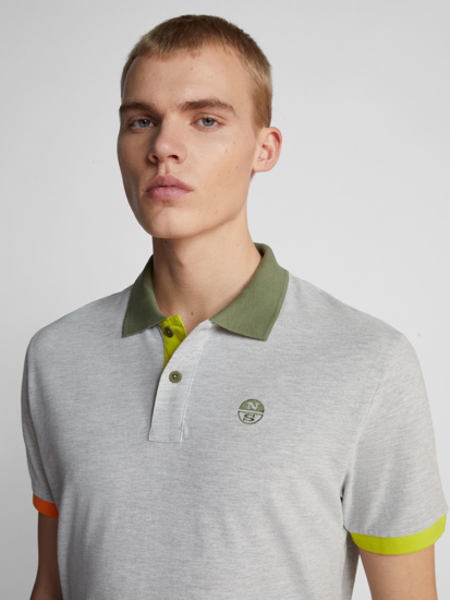 Picture of NORTH SAILS m polo majica 692356 0926 COLOUR-BLOCK POLO SHIRT grey melange