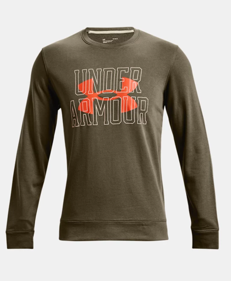 Picture of UNDER ARMOUR m pulover  1370391-361 RIVAL TERRY LOGO CREW