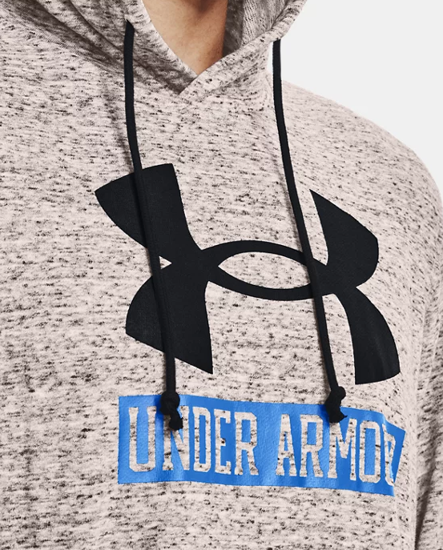 Picture of UNDER ARMOUR m kapucar 1370390-112 RIVAL TERRY LOGO HOODIE