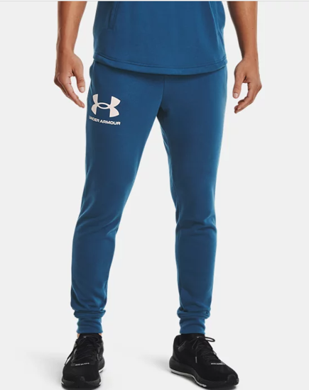 Picture of UNDER ARMOUR m hlače 1361642-459 RIVAL TERRY JOGGERS