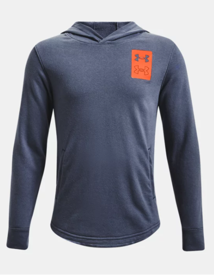 Picture of UNDER ARMOUR otr kapucar 1370206-496 RIVAL TERRY HOODIE