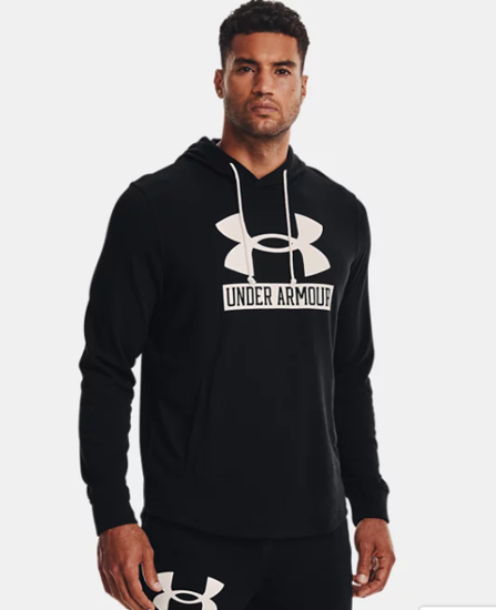 Picture of UNDER ARMOUR m kapucar 1370390-001 RIVAL TERRY LOGO HOODIE