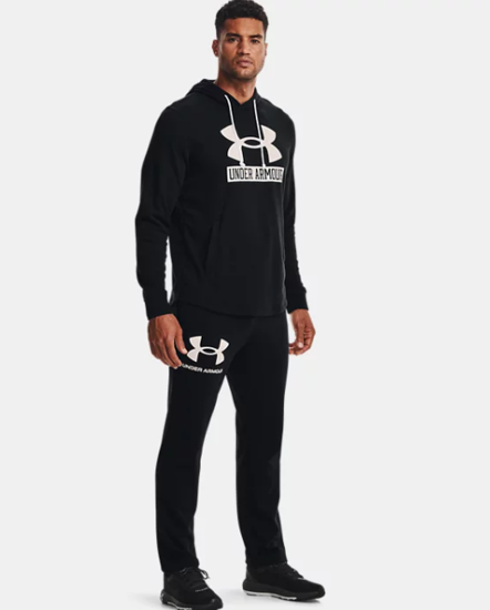 Picture of UNDER ARMOUR m kapucar 1370390-001 RIVAL TERRY LOGO HOODIE