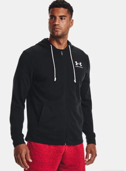 Picture of UNDER ARMOUR  m jopica 1370409-001 RIVAL TERRY FULL-ZIP