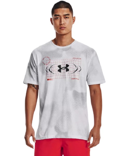 Picture of UNDER ARMOUR m majica 1374507-100 FOOTBALL ALL OVER PRINT METAL LOGO SHORT SLEEVE