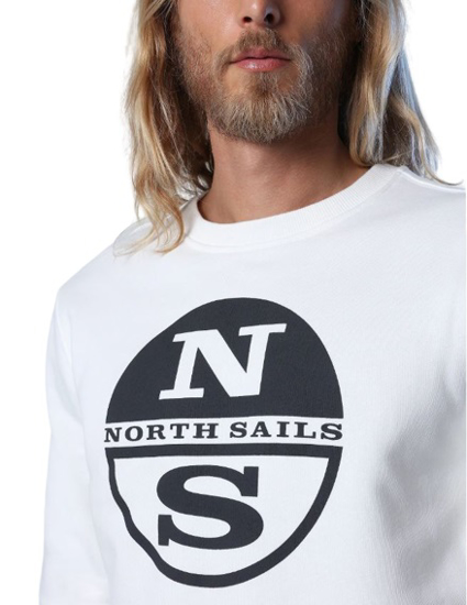 Picture of NORTH SAILS m pulover 691030 0105 SWEATSHIRT WITH MAXI LOGO