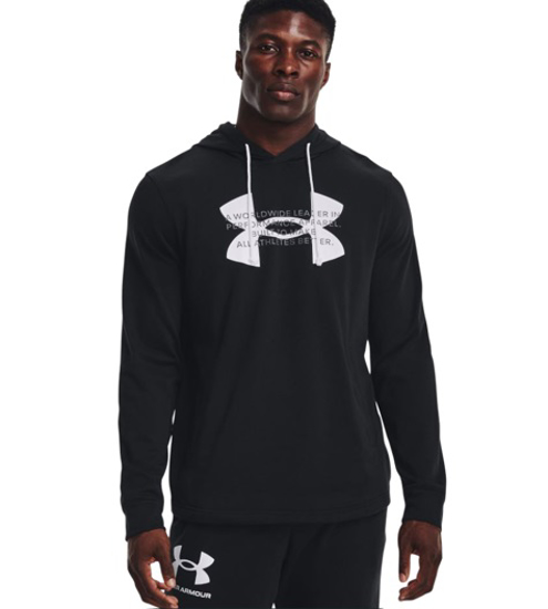 Picture of UNDER ARMOUR m kapucar 1373382-001 RIVAL TERRY LOGO HOODIE
