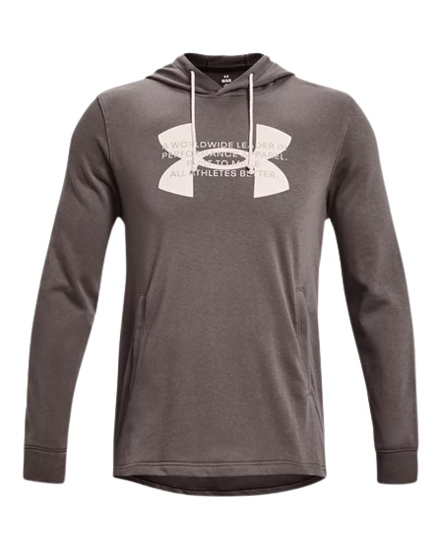 Picture of UNDER ARMOUR m kapucar 1373382-176 RIVAL TERRY LOGO HOODIE