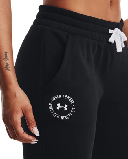 Picture of UNDER ARMOUR ž hlače 1373025-001 RIVAL FLEECE CREST JOGGERS