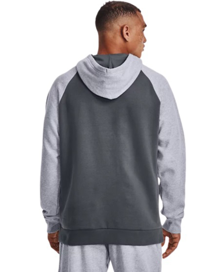 Picture of UNDER ARMOUR m kapucar 1373363-012 RIVAL FLEECE WORDMARK COLORBLOCK HOODIE