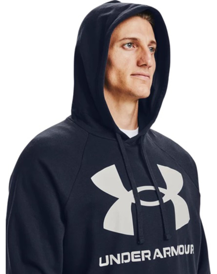 Picture of UNDER ARMOUR m kapucar 1357093-410 RIVAL FLEECE BIG LOGO HOODIE