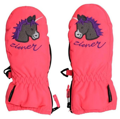 ZIENER baby smučarske rokavice 801952 758 LE ZOO MINIS neon pink