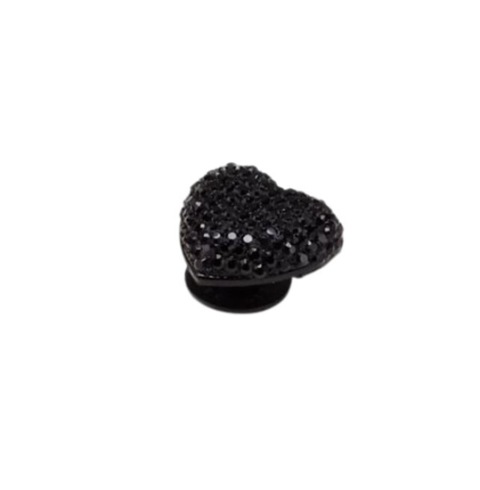 CROCS jibbitz BLACK SPIKY HEART