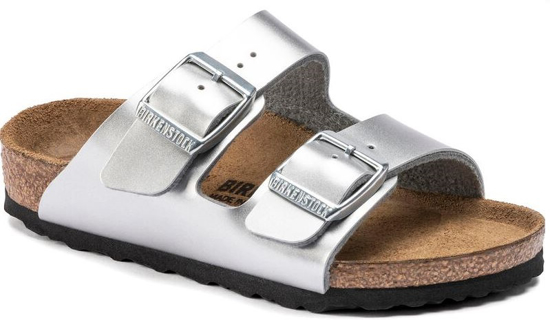 BIRKENSTOCK otr natikači 1019147 ARIZONA KIDS-regular- electric metallic silver