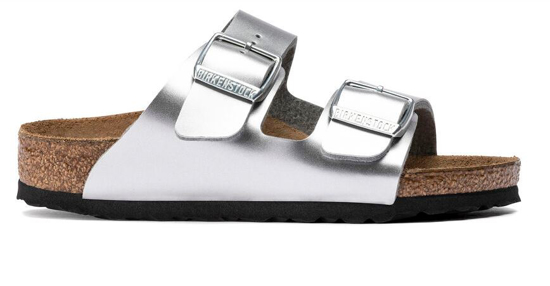 BIRKENSTOCK otr natikači 1019147 ARIZONA KIDS-regular- electric metallic silver