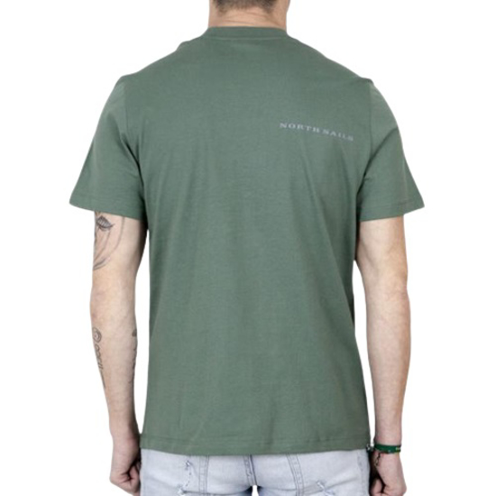 Picture of NORTH SAILS m majica 692846 0813 T-SHIRT WITH REFLECTIVE LOGO military green