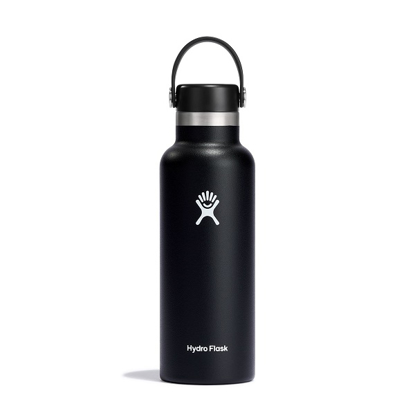 Picture of HYDRO FLASK 18 oz STANDARD MOUTH WITH FLEX CAP S18SX001 532 ml black