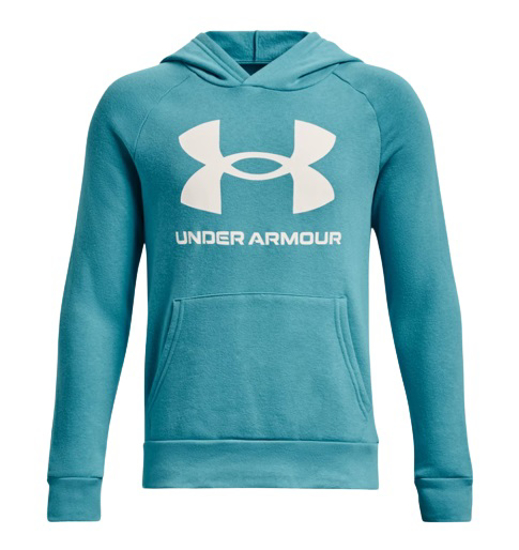 Picture of UNDER ARMOUR otr kapucar 1357585-433 RIVAL FLEECE BIG LOGO HOODIE