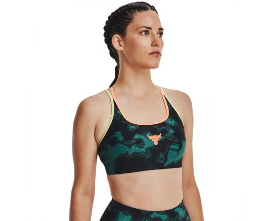 Picture of UNDER ARMOUR ž trening top 1377953-722 PROJECT ROCK CROSSBACK FAMILY PRINTED SPORTS BRA