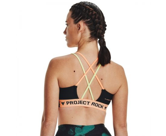 Picture of UNDER ARMOUR ž trening top 1377953-722 PROJECT ROCK CROSSBACK FAMILY PRINTED SPORTS BRA
