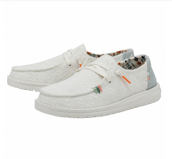 HEYDUDE ž čevlji 40054-1KF WENDY BOHO white crochet