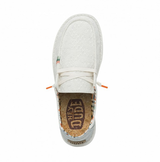 HEYDUDE ž čevlji 40054-1KF WENDY BOHO white crochet