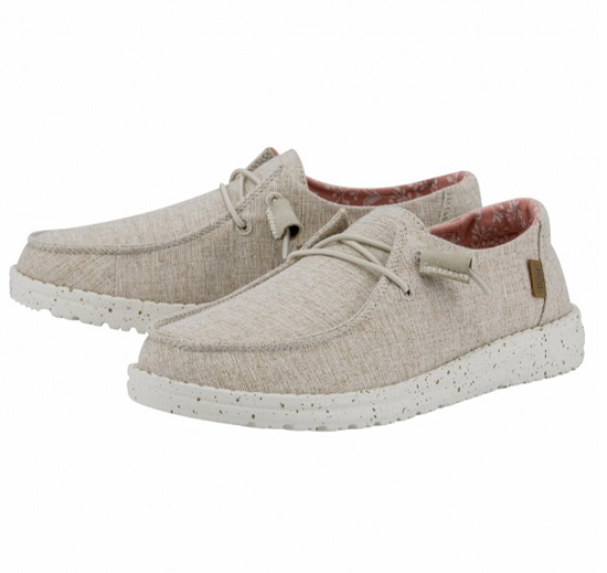 HEYDUDE ž čevlji 40058-2BK WENDY CHAMBRAY white nut