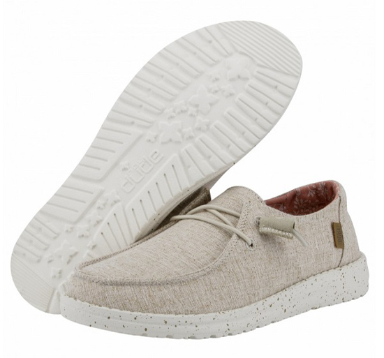 HEYDUDE ž čevlji 40058-2BK WENDY CHAMBRAY white nut