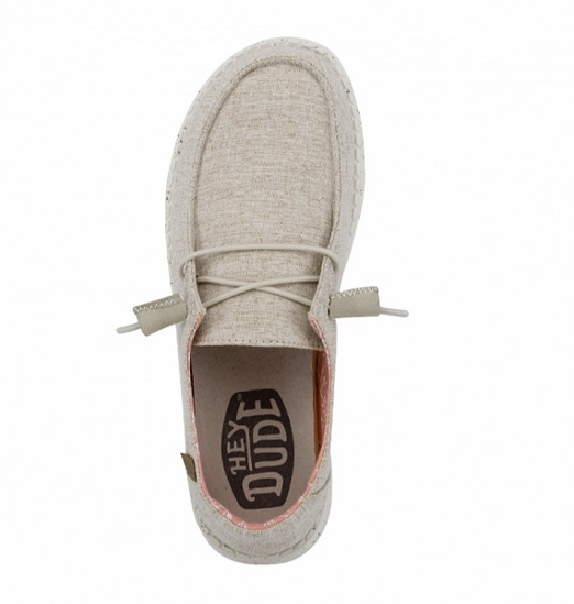 HEYDUDE ž čevlji 40058-2BK WENDY CHAMBRAY white nut