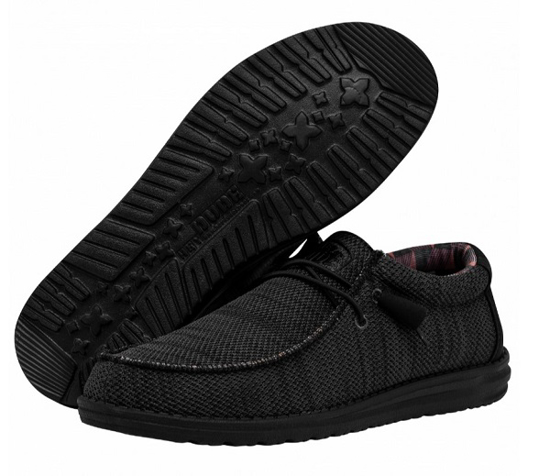HEYDUDE m čevlji 40019-0XD WALLY SOX jet black
