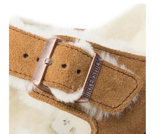 BIRKENSTOCK natikači 1001135 ARIZONA SHEARLING FUR -narrow- mink