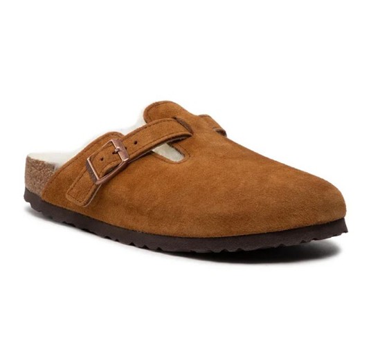 BIRKENSTOCK natikači 1001141 BOSTON SHEARLING -narrow- mink