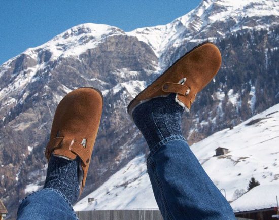BIRKENSTOCK natikači 1001141 BOSTON SHEARLING -narrow- mink