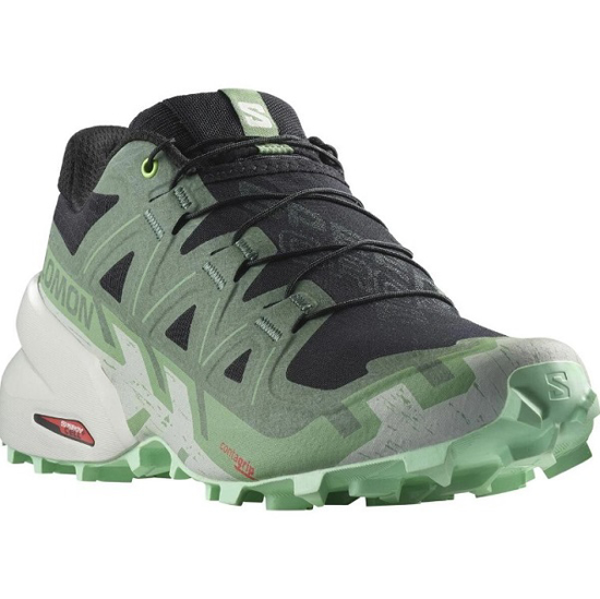 SALOMON ž trail copati 473013 SPEEDCROSS 6 black/laurel wreath/green ash