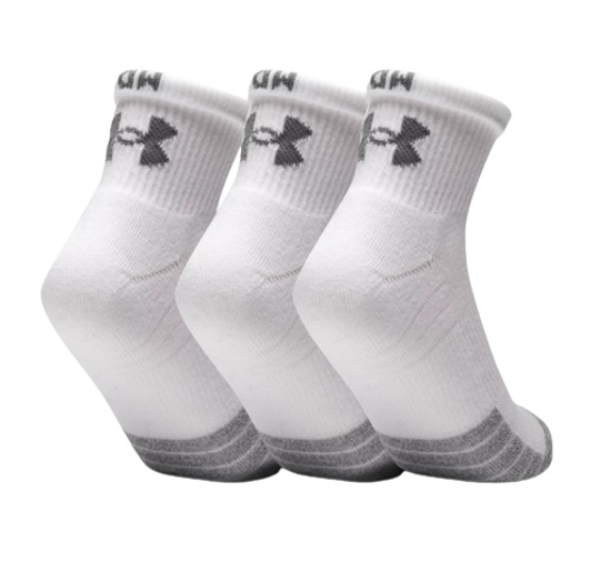 UNDER ARMOUR nogavice 1353262-100 HEATGEAR QUARTER SOCKS 3-PACK