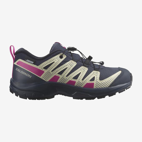 SALOMON otr pohodni copati 473108 XA PRO V8 CSWP J india ink/transparent yellow /pink glo