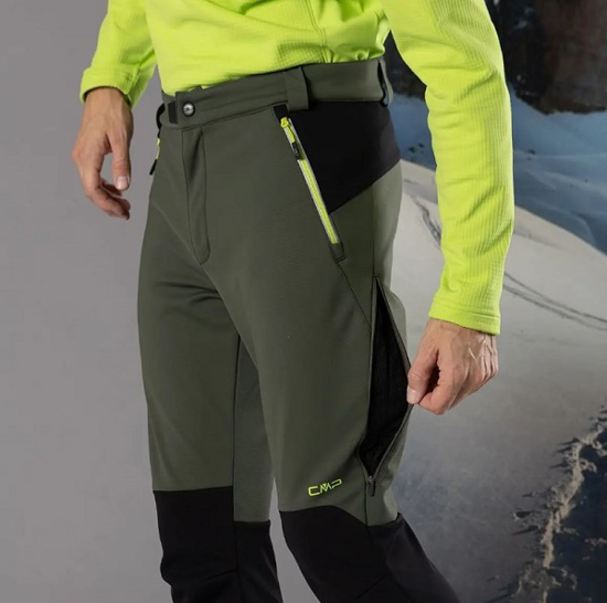 CMP m  hlače 33A2857 E319 MAN PANT oil green nero-acido