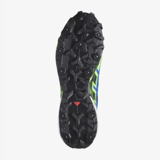 SALOMON m trail copati 472687 SPIKECROSS 6 GTX black/surf the web/green gecko