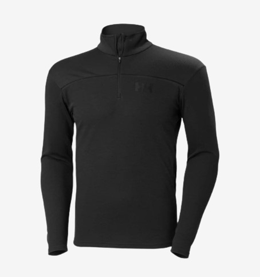 HELLY HANSEN m puli  30208 982 HP QUICK-DRY 1/2 ZIP PULLOVER ebony