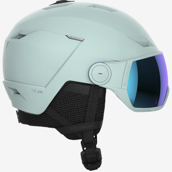 SALOMON odr smučarska čelada 472612 ICON LT VISOR white moss