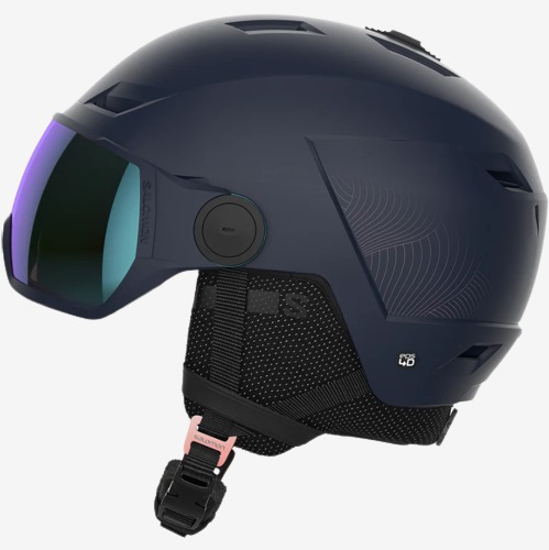 SALOMON odr smučarska čelada A 415298 ICON LT VISOR PHOTO SIGMA wisteria navy