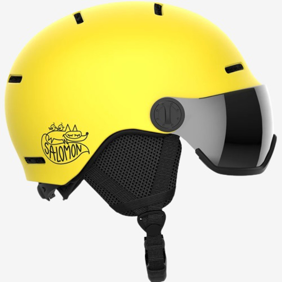 SALOMON otr smučarska čelada 472595 ORKA VISOR JR vibrant yellow