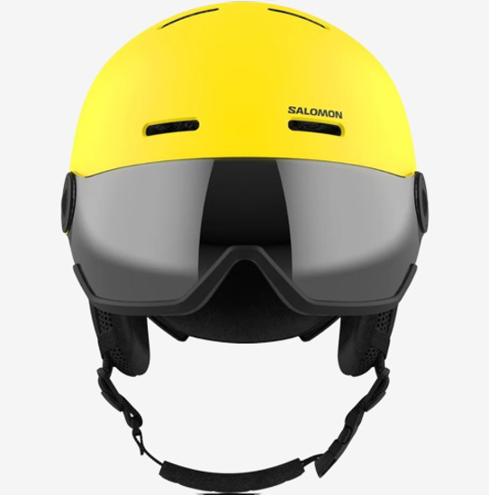 SALOMON otr smučarska čelada 472595 ORKA VISOR JR vibrant yellow