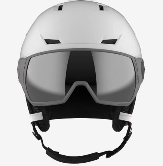SALOMON odr smučarska čelada 415293 ICON LT VISOR FLS white