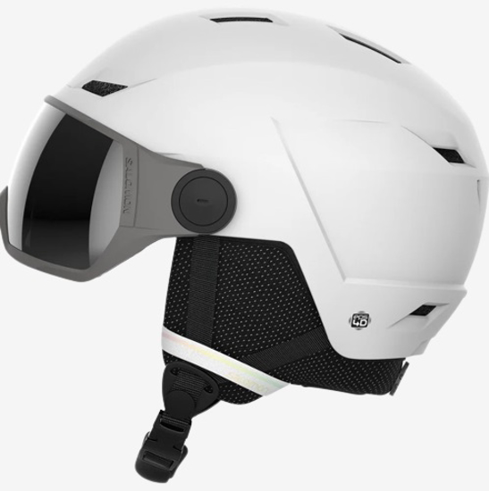 SALOMON odr smučarska čelada 415293 ICON LT VISOR FLS white