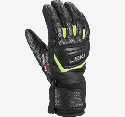 LEKI otr smučarske rokavice 653804701 WCR TEAM 3D JR black-ice lemon
